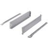 cyclingcolors 2x guida per cassetti a rulli con sponde guide per mobili in legno binari scorrevoli mobile porta cucina bagno, altezza 150mm, lunghezza 450mm, 25kg, grigio