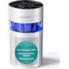 SereneLife Purificatore d'Aria Portatile Bianco 15 x 15 x 30 cm, Air Purifier con Filtro H13 HEPA e Carboni Attivi, Box Aroma e Luce Ambientale, 2 Velocita, Timer, Modalita Sonno, per Casa, Ufficio