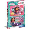 Clementoni - 24802 - Supercolor Puzzle - Gabby's Dollhouse - 2X20 Pezzi (Include 2 Puzzle Da 20 Pezzi) - Puzzle Bambini 3 Anni, Puzzle Cartoni Animati - Made In Italy