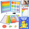 OFFCUP Conteggio e Matematica Fraction Puzzle Board, Frazione di Piastrelle e Cerchi Magnetici, Piastrelle di Frazioni Magnetica, Adatto All'educazione Infanzia (Stile Giraffa)