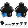 AKNES GuliKit Joystick Elettromagnetici TMR per Controller DualShock PS4, Sostitutivo di Joystick con Tensione Regolabile 720°, con 3 Paia di Capsule di Altezze Diverse