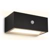 BRILONER - Applique da esterno con sensore di movimento, senza fili e dimmerabile, IP44, ricarica USB-C, luce 3000 K, applique senza fili, lampada da parete esterno, 18,5 x 9,5 x 7,5 cm, nero