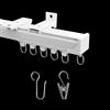 MaKefeile Binario per tende da soffitto, resistente, sistema di binari per tende, divisori, divisori, binari per soffitto, ganci scorrevoli per doccia-soffitto, 2,7 m, bianco.