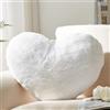 YRXRUS Cuscini decorativi natalizi a forma di cuore, piccoli e carini, decorazione per la stanza, in finta pelliccia, soffici e morbidi, per camera da letto, soggiorno, camera dei bambini, cuscino con
