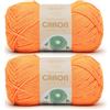 Caron Simply ME Lively Mandarin - 2 confezioni da 200 g, 62% acrilico, 20% nylon, 18% lana, #5 Bulky, 200 m, per maglia/uncinetto