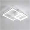 Osairous Plafoniera LED Soffitto, 36W 4050LM Lampada da Soffitto Moderna | Quadrata Plafoniera Luce Fredda 6500K Salotto in Acrilico per Soggiorno, Camera da Letto, Cucina, Bianco, 52*42*12CM
