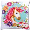 VERVACO Kit Cuscino Punto Croce UNICORNO MADRE E BAMBINO Set Ricamo Principianti Cuscini Gobelin Decorativi ca. 40 x 40 cm Accessori Per Lavoretti Creativi DIY Casa Decor Hobby Adulti Cross Stitch