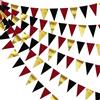 Pink Blume Ghirlanda di bandierine triangolari di carta da appendere, 9 m, colore: rosso, nero e oro, per laurea, compleanno, addio al nubilato, fidanzamento, matrimonio, addio al nubilato, anniversario, festa