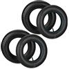 Relaxdays Ruote per Carriola con Camera d'Aria, Set 2 Ruotini di Scorta, 3.50-8, Gomma per Carrello, Regge 154 kg, Nero