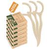 LAOYE 300x filo interdentale ecologico archetti filo interdentale senza plastica forcelle interdentali biologico Bastoncini filo interdentale in Mais e paglia naturale dental floss picks (6x50)