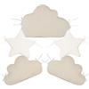 Bibo Set 5 cuscini paracolpi per culla e lettino Cloudy tortora