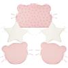 Bibo Set 5 cuscini paracolpi per culla e lettino Softy rosa