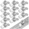 ZHIYUQL 12 raccordi a vite per binari aerei M8 × 20 mm, 500 daN, raccordo terminale, raccordo per binari di ancoraggio, raccordo Airline