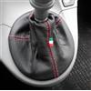 lartepelle cuffia cambio pelle nera cuciture rosse compatibile con Panda 169
