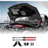 KUNGKIC Supporti di sollevamento caricati a gas per cofano anteriore per Fiat 500 500c 500e Abarth 595 695 cofano idraulico Barra di supporto di sollevamento 8 pezzi (Rosso)