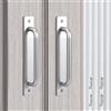 Songella Maniglia per Porta Scorrevole con Piastra Posteriore Maniglie per Porte Della Stalla per Armadio Cucina Garage 180mm 2pz Argento