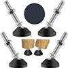 Uni-Fine Shop Uni-Fine piedini di livellamento regolabili, acciaio inossidabile regolabile livellamento piedi piedini regolabili heavy duty M8 x 40 mm, piedini per macchine/piedini per mobili - confezione da 4