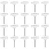 QUARKZMAN 20 Pezzi Manopole Aletta T Viti Testa Zigrinata M5 x 30mm Filettatura Maschio Standard Manopole T Plastica Maniglie Manopole Serraggio Mano Vite Testa Zigrinata, Bianco