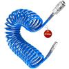LNSYSNS Tubo Compressore Aria 9m PU Nero Ø 4x6mm Raccordo 1/4 Europeo | Diametro Interno 4mm ed Esterno 6mm, Raccordo Rapido 1/4, Max 10 Bar, -20°C a 60°C, Anti-Usura, per Compressori