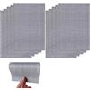 Fadbudss 10 Pezzi Toppe di Riparazione per Zanzariere, 130 x 180 mmKit Nastro per Riparare in Fibra di Vetro Impermeabile Adesivo e Autoadesivo per Finestre Porte Zanzariera Protezione