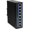 LogiLink Professional NS203P - Switch industriale Gigabit Ethernet, 8 porte 10/100/1000 Mbps, con PoE (Power Over Ethernet) nero