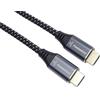 PremiumCord Cavo 8K Ultra High Speed HDMI 2.1 M/M 48Gbps con Ethernet, Risoluzione Video 8K@60Hz, Deep Color, 3D, EDID, ARC, HDR, Schermato 3X, Cavo Tessile Intrecciato, Placcato Oro, Lunghezza 1,5m