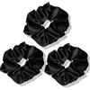 AOOTUERL 3 Pezzi Scrunchies per Capelli in Raso Elastico per Capelli in Vera Seta Elastico in Scrunchies Set Elastici Capelli Stoffa Raso, Elegante Accessorio per Donne Ragazze