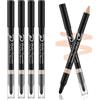Apooliy Matita correttore 4pcs con spugna, copertura completa, impermeabile sotto l'occhio Stick correttore per cerchi scuri, imperfezioni, macchie di invecchiamento, acne, lentiggini