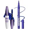 Lestpola Set di mascara e eyeliner, 5D, mascara telescopico, volume e lunghezza, ad asciugatura rapida, eyeliner liquido, durevole, impermeabile, resistente alle sbavature, trucco ad alta pigmentazione, per