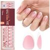beetles Gel Polish Beetles French Tip Press On Nails - Extra Short Mandorla 224 Pz