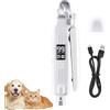 MiOYOOW Tagliaunghie per Cani Elettrico, Lima Unghie Cane con Luci LED Ricaricabile, Tagliaunghie 2 in 1 Basso Rumore Animali Domestici, per Razze Piccole, Medie e Grandi