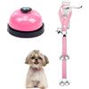 Yuannee Campane per Cani,2 PCS Campane da Allenamento per Animali Domestici Fischietto per Addestramento Cani e Gatti Lunghezza Regolabile Campanelli Dispositivo di Comunicazione per Cani e Gatti(Rosa)