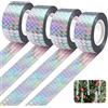 Muyohix Nastro Dissuasori per Uccelli, 4 Rotoli Nastro Dissuasori per Piccioni 80 m x 2,4 cm, Strisce Anti Piccioni Riflettente, per Spaventa Passeri, Dissuasore per Rondini