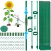 Beafaeur Sostegno per Piante con 20 Bastoni per Piante, 40 Clip per Piante, Legamenti Piante 1M, 15 Connettori, Supporto per Piante Rampicanti, Pali per Orto Sostegni per Pomodori,Piselli, Cetrioli,Fiori