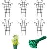 LEOINAER Supporto per Piante rampicanti - 6 Supporti per vasi + 100 Fascette Verdi, Ideale per Piante in Vaso, Robusto e Resistente, Design impilabile, Supporto per Piante Come pomodori, Fiori e Pian