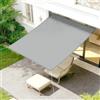 LOVE STORY Tenda da Sole Parasole,Vela Ombreggiante Rettangolare 1x2m con Occhielli, Protezione in Impermeabile (PES), Protezione Solare UV 95% per Patio Esterno, Terrazza, Carport,Grigio