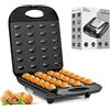 LEHMANN Macchina per Noci Dolci Elettrica,1700 W, Piastra per Noci Dolci con Rivestimento Antiaderente, per 24 Mezze Noci, per la Farcitura con Crema, Macchina per Biscotti Elettrica Oreshki