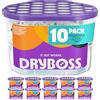 DRYBOSS Pack X 10 Deumidificatore Per Armadio Assorbi Umidità Antimuffa Sacchetti Anti Umidità Per Cassetti, Casa, Armadi E Vestiti Elimina Odori E Muffa Bustine Deumidificanti Con Cristalli Di Sale