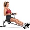 Sunny Health & Fitness Vogatore intelligente, vogatore compatto e regolabile con 12 livelli di resistenza all'allenamento completo del corpo - SF-RW1205SMART