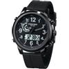 PINDOWS Orologio da uomo, impermeabile fino a 30 m, militare, digitale, analogico, sportivo, multifunzionale, con retroilluminazione a LED, doppio fuso orario, sveglia, cronometro, calendario, L644N1
