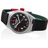 Watchmaker Milano OROLOGIO UOMO ACCIAIO CINTURINO IN PELLE E NYLON QUADRANTE SUNRAY NERO WATCHMAKER SAN SIRO WM.0SS.02