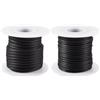 PH PandaHall PandaHall - Tubo cavo in gomma da 15 m, 2 mm e 3 mm, per lavori a maglia, uncinetto, lavori a maglia e creazione di gioielli, colore: nero