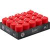 Hofer Candele Rosse a Colonna - 4 x 7 cm - Set di 20 Candele Decorative Cilindriche - Cera Colore Rosso - Lunga Durata di 11 Ore - Antigoccia - Non Profumate - Qualità RAL