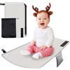WIYETY Estensione del sedile dell'aereo per bambini: 79 x 44 cm Airplane Bed for Kids, Poggiapiedi pieghevole per aereo, accessorio da viaggio per viaggi in aereo a breve distanza (grigio)