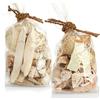 COM-FOUR® 2x borse piene di bellissime conchiglie e legno nel colore beige per la tua sensazione di mare a casa. (2x borsa - conchiglie beige)