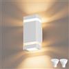Aipsun LED Lampada da esterno, Applique da esterno GU10 Up Down 3000K bianco caldo | IP65 Applique per interni/esterni, balcone, giardino, garage e corridoio|Bianco