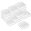 ODOOKON 16 Pezzi Scatole in Plastica Trasparente con Coperchio Incernierato Contenitore per gioielli, piccoli oggetti, Amo da pesca, carte, Accessori, 9,4 cm * 9,4 cm * 2,5 cm