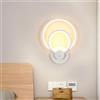 Pheashine Applique da Parete LED, 20W Lampada da Comodino LED Bianco, Rotondo Lampada da Parete Interno Moderno per Camera, Soggiorno, Corridoio, Luce Bianca Calda 3000K
