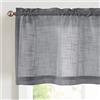 Vangao Tende Cucina Corta per Interni in Voile Tulle Moderne 130 x 40 cm 1 pannello Grigio Tende Finestra per camera da letto Soggiorno Country con passanti Semitrasparenti
