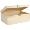 Elektheim Gd hardware - Scatola in legno con coperchio, 25 x 15 x 8 cm, contenitore in legno multiuso con coperchio a cerniera, scatola dei ricordi, scatola regalo per giocattoli, attrezzi